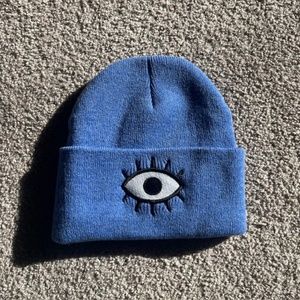 Blue Eye Embroidered Beanie